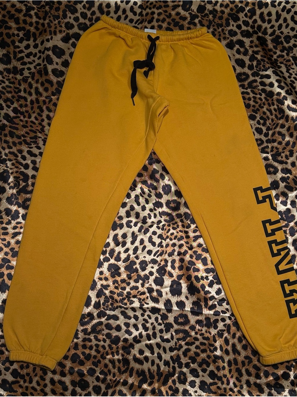 Preloved PINK Victoria's Secret Yellow High-Waisted Jogger Sweatpants